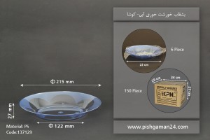 بشقاب خورشتی رنگی - آبی-کوشا