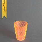 لیوان طرحدار رنگی اسپشیال220cc- نارنجی-کوشا
