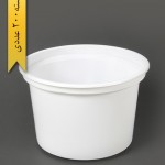سطل ماستی شیری 2500cc pp - سطل یکبار مصرف احدی