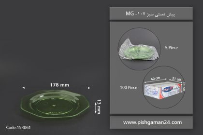 پیش دستی سبز 107 - ظرف یکبار مصرف ام پی