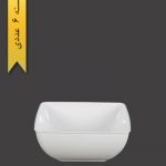 پیاله چهارگوش لوکس 850cc سفید - کوشا