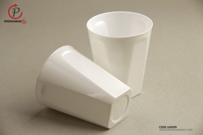 لیوان چهار گوش لوکس 210cc سفید - کوشا ( کارتن 360 عددی ) - تصویر 6
