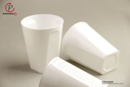 لیوان چهار گوش لوکس 210cc سفید - کوشا ( کارتن 360 عددی ) - تصویر 2
