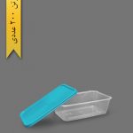 ظرف مایکروویو M750 با درب آبی - ظروف یکبار مصرف طب پلاستیک