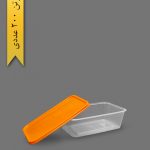 ظرف مایکروویو M750 با درب نارنجی - ظروف یکبار مصرف طب پلاستیک