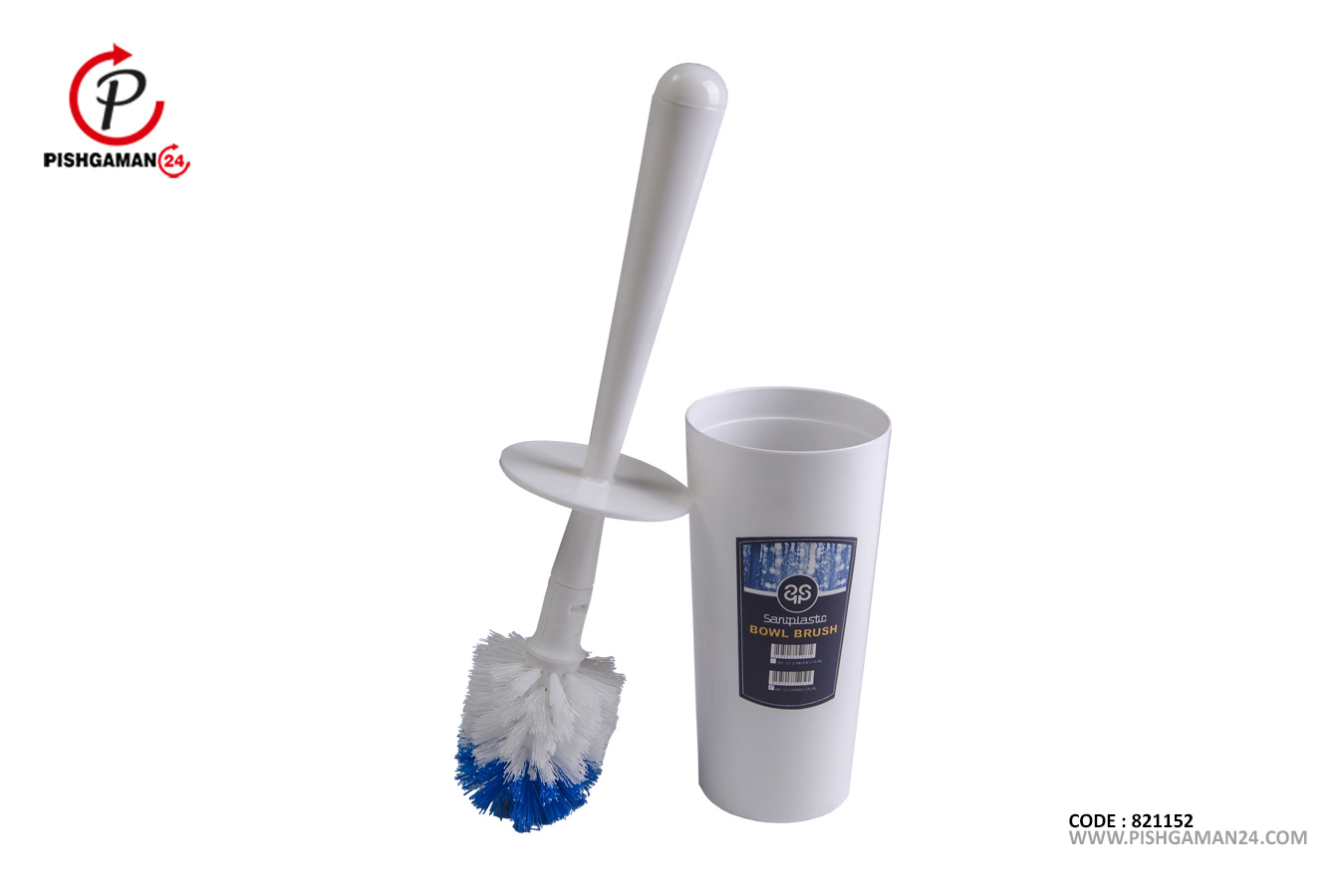 برس توالت لوکس کد 822 با بست ديواری - سنی پلاستیک