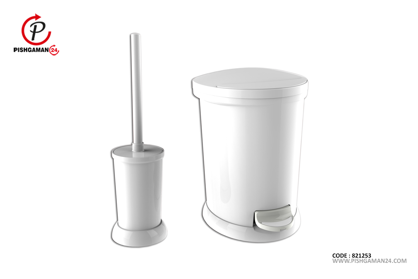 سطل و برس کد 4271 مدل ساتين - سنی پلاستیک