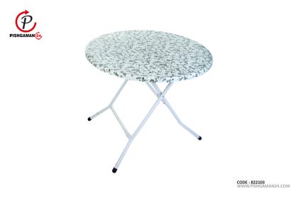 میز گرد تاشو 90×90 کد 1123 پایه فلزی - طلوع پلاستیک