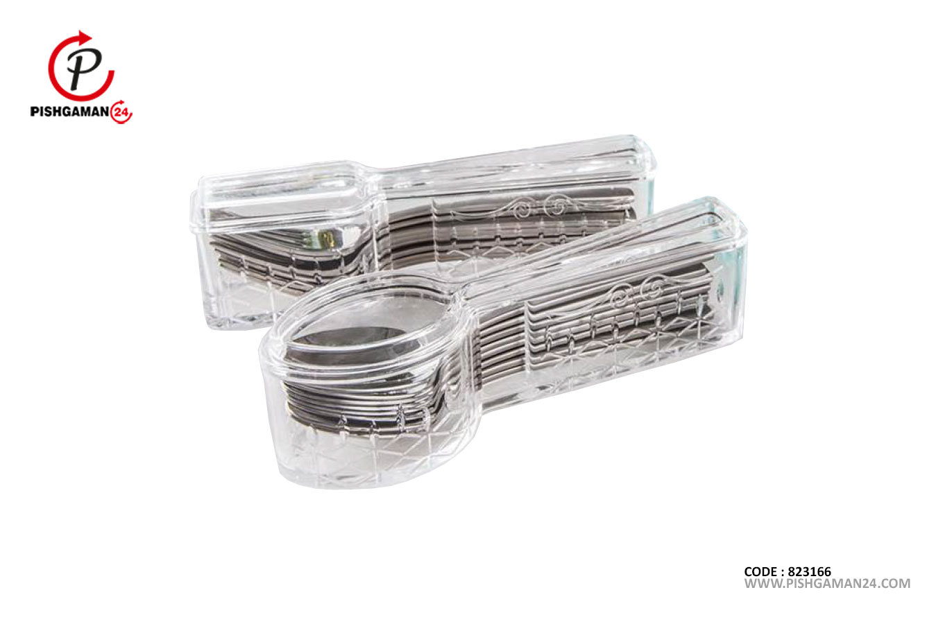 جا قاشق و چنگال اکریلیک دربدار کد 626 - لیمون