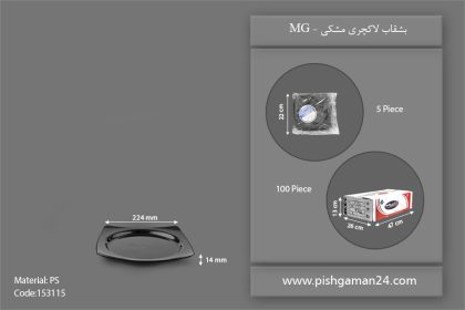 بشقاب لاکچری مشکی - ظروف یکبار مصرف ام جی