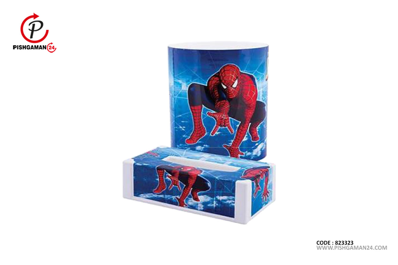 سطل و جا دستمالی کارتونی کد 1248 - لیمون