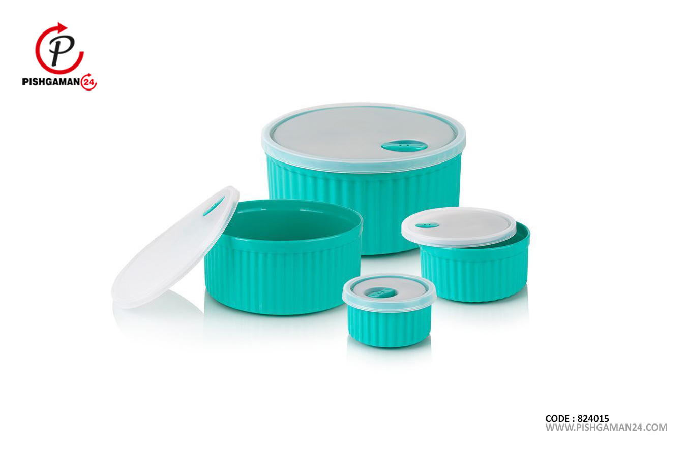 ست کاسه درب دار هاشوردار کد 32171 - زیبا