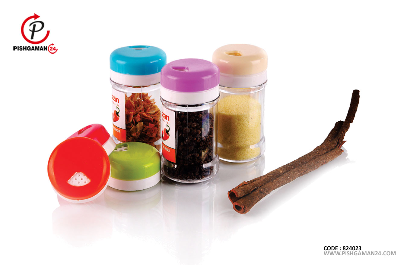 نمک پاش پلاستیکی سه کاره کریستال کد 31100 - زیبا