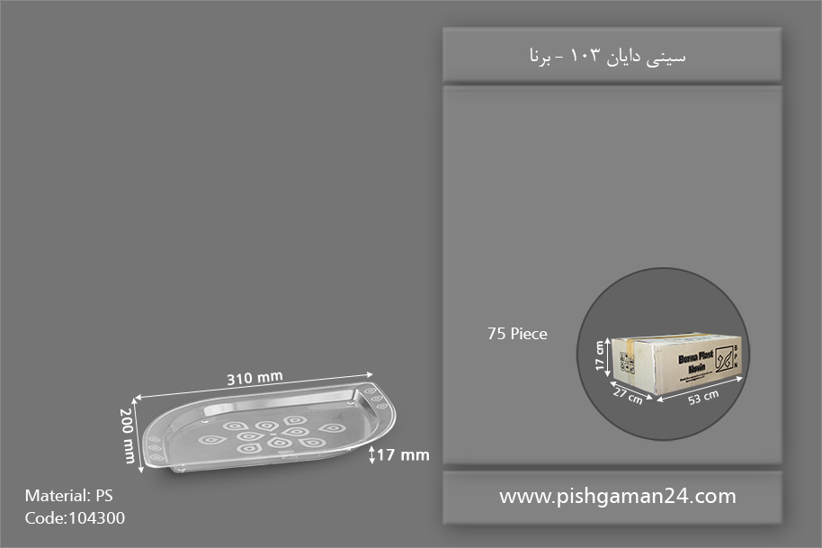 سینی دایان 103 - ظروف یکبار مصرف برنا