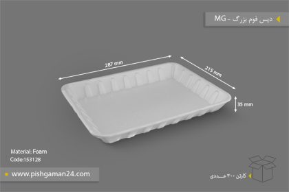 دیس فوم بزرگ - ظروف یکبار مصرف ام جی