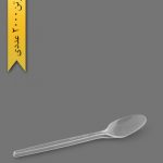 قاشق نسکافه طرح گلوریا شفاف - ظروف یکبار مصرف ام جی