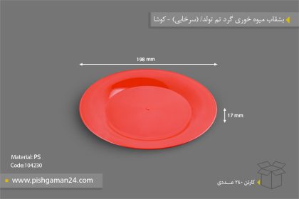 بشقاب میوه خوری گرد تم تولد - ظروف یکبار مصرف کوشا