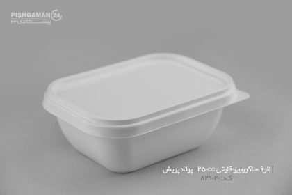 ظرف ماکروویو قایقی 250cc سفید - پولاد پویش (کارتن 480 عددی) - تصویر 6