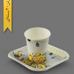 ست پیش دستی و لیوان کاغذی - ظرف یکبار مصرف بلوط سبز
