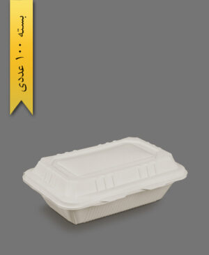 دو پرسی گیاهی درب دار - ظروف گیاهی یکبار مصرف آملون